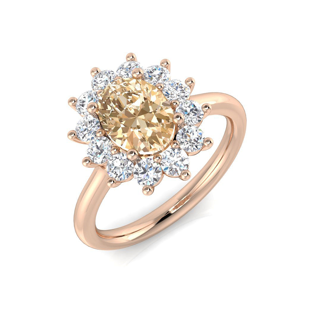 Oval Gemstone Ring