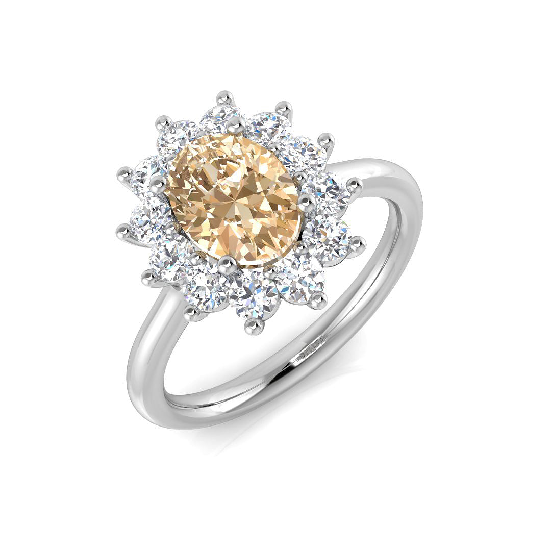 Oval Gemstone Ring