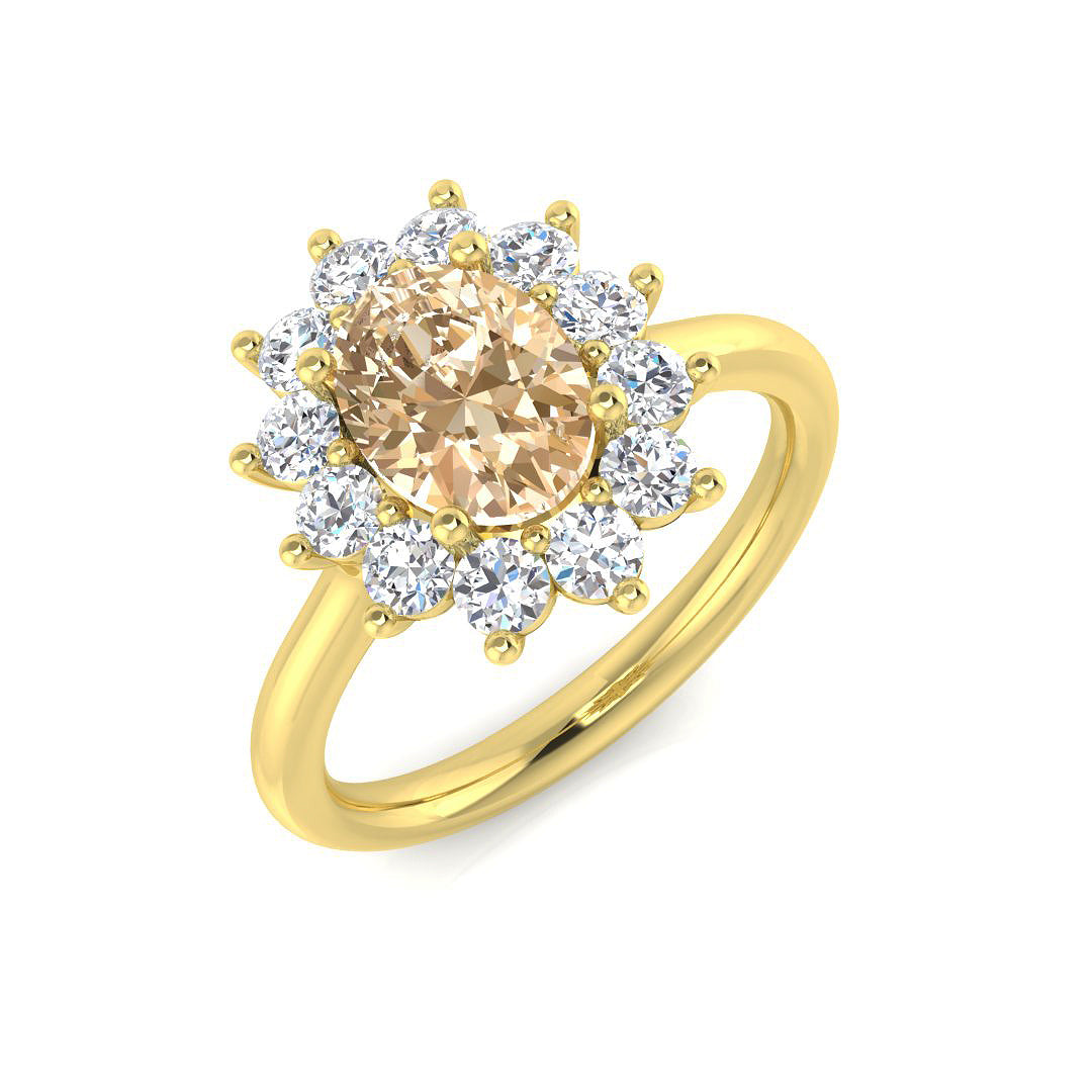 Oval Gemstone Ring