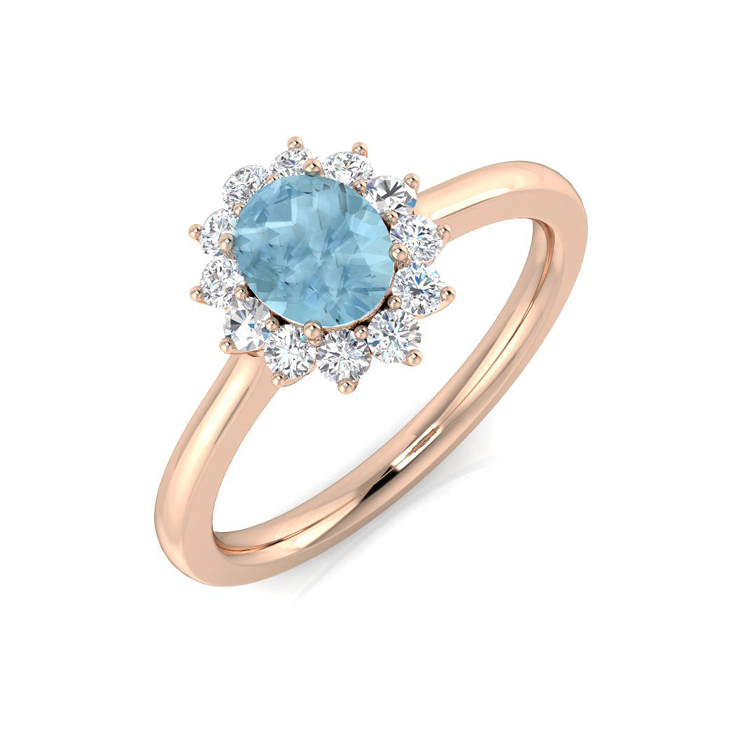 Oval Aquamarine Ring