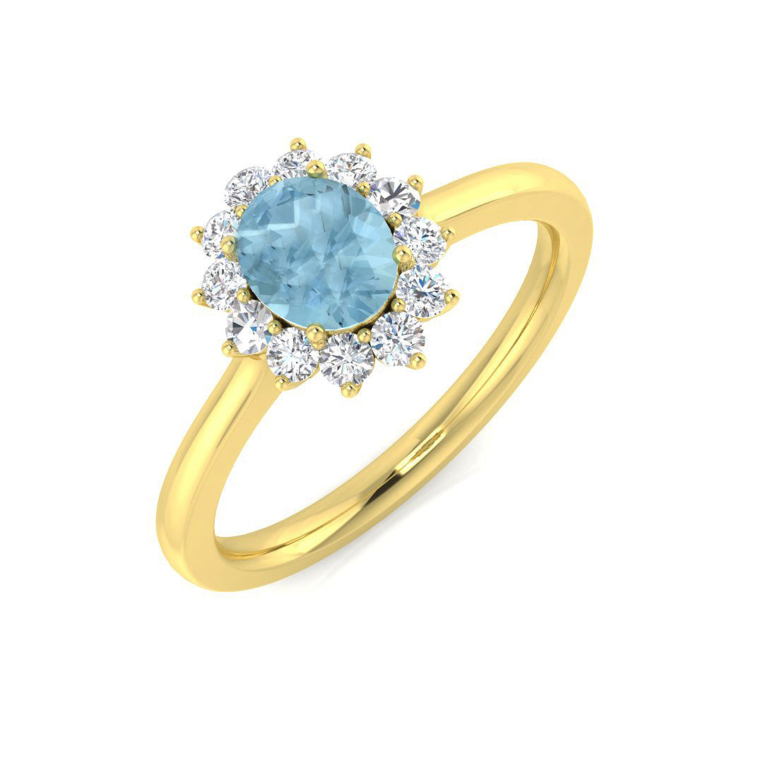 Oval Aquamarine Ring