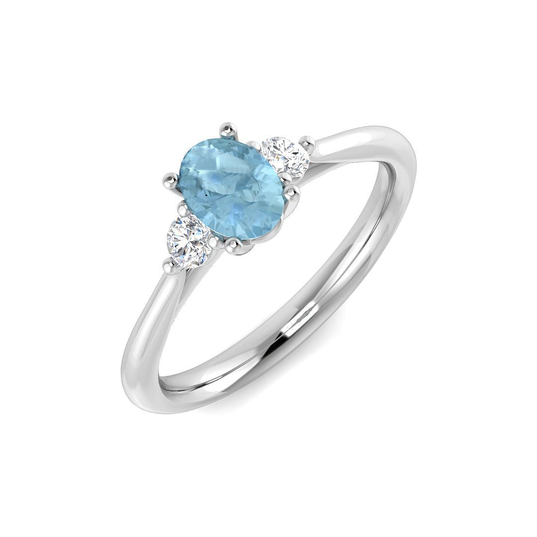 Oval Aquamarine Ring