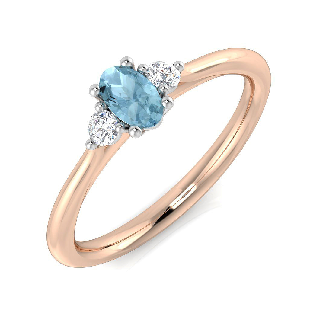 Oval Aquamarine Ring