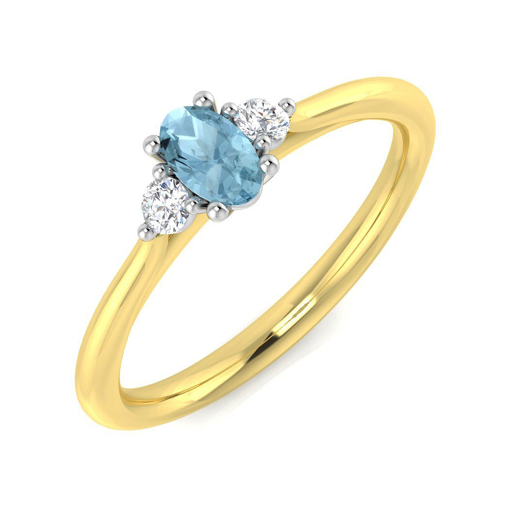 Oval Aquamarine Ring