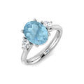 Oval Aquamarine Ring