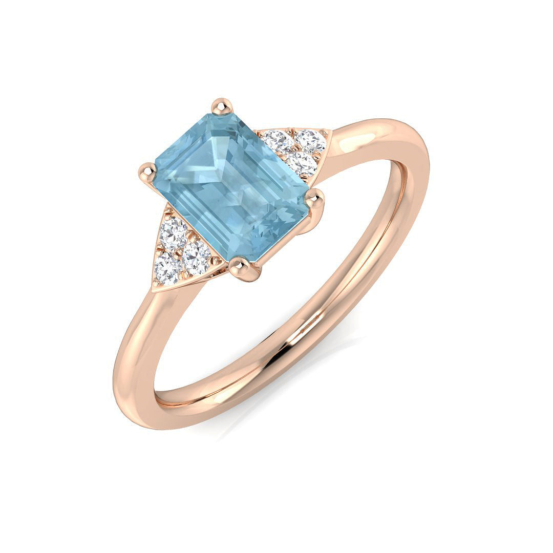 Emerald Cut Gemstone Ring