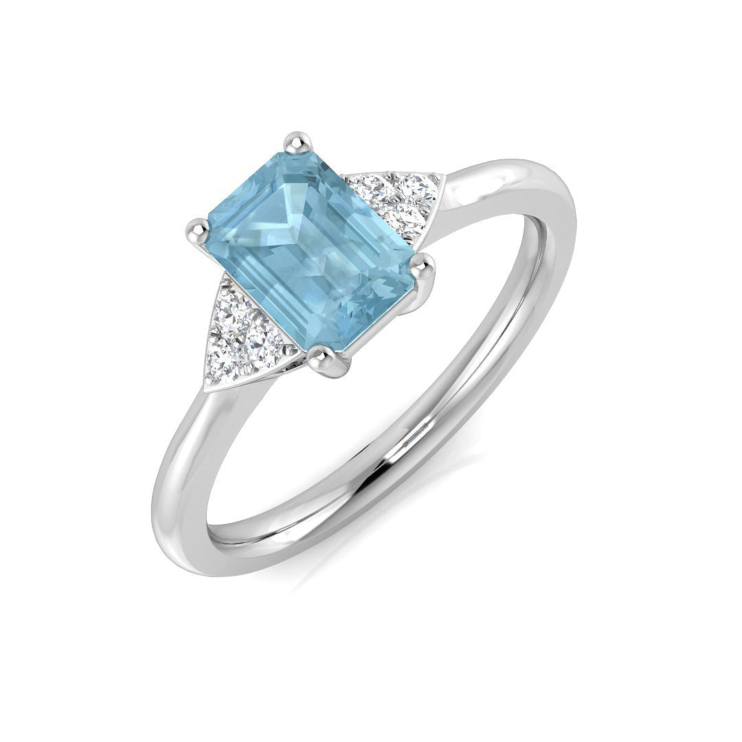 Emerald Cut Gemstone Ring