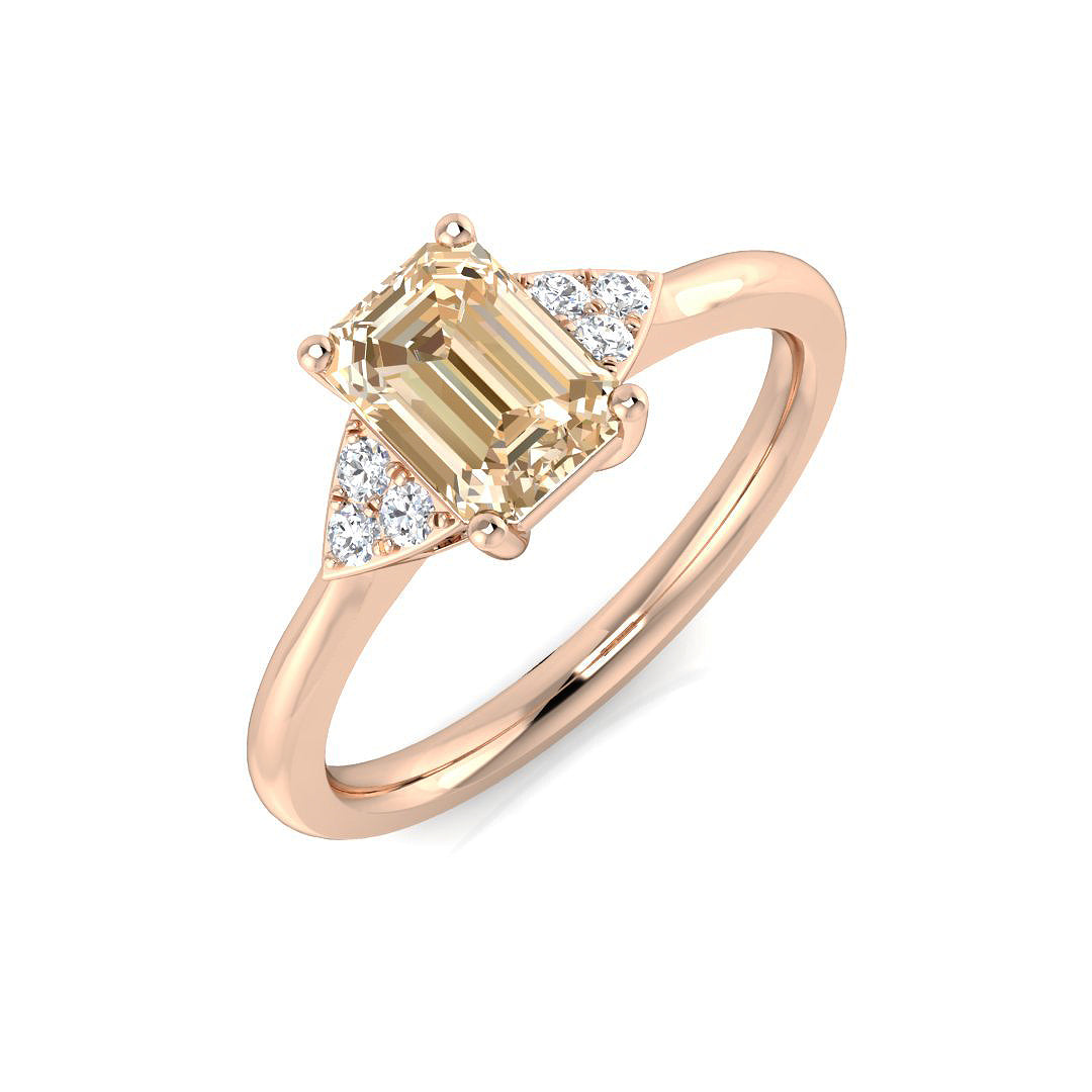 Emerald Cut Gemstone Ring