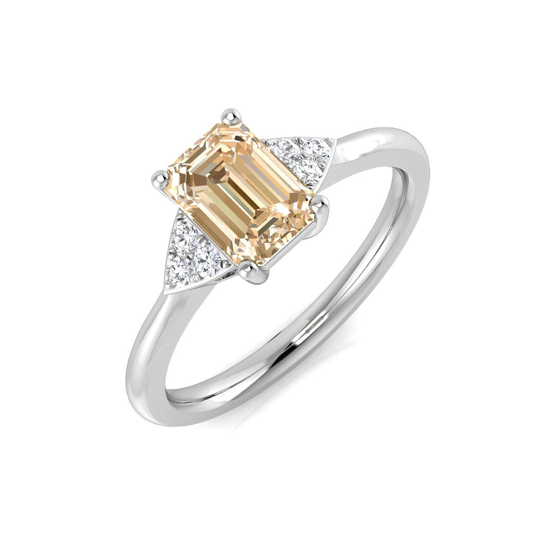 Emerald Cut Gemstone Ring