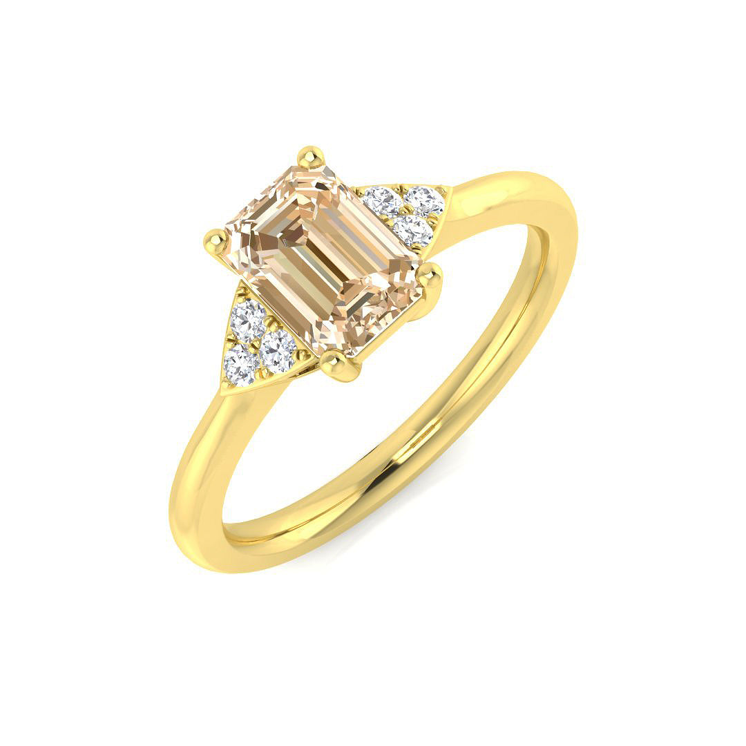 Emerald Cut Gemstone Ring