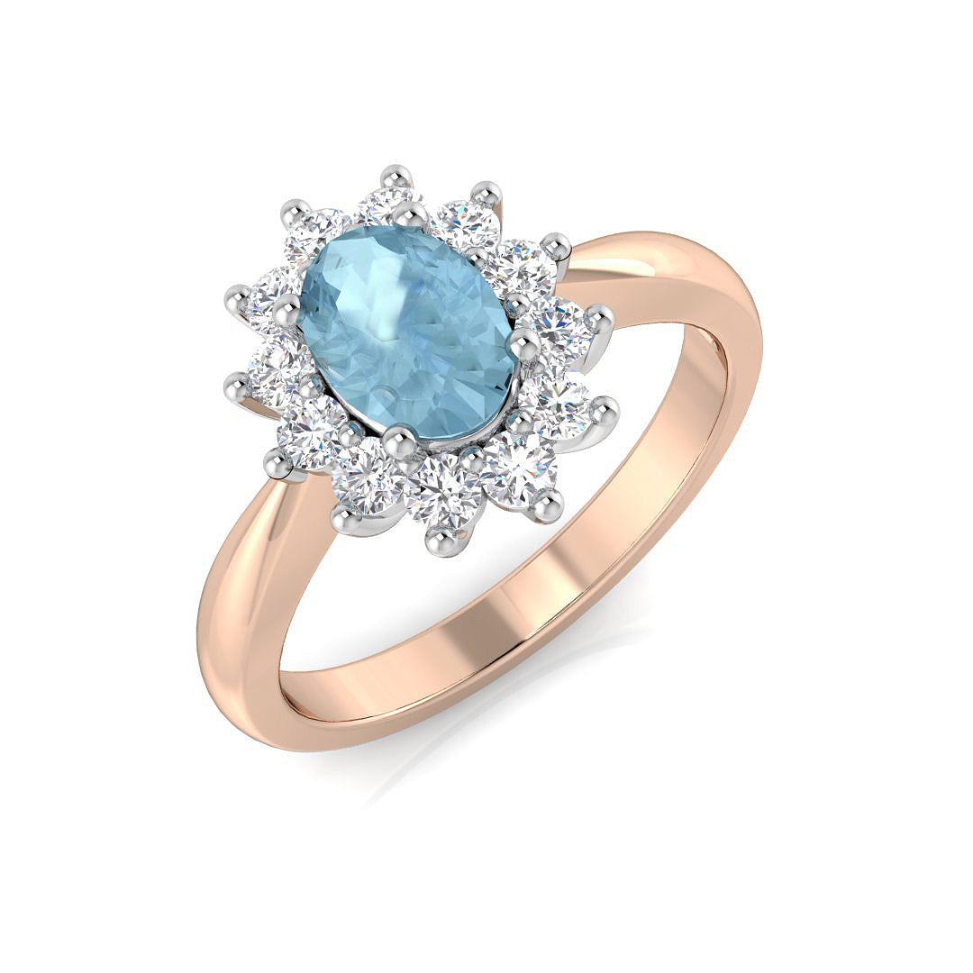 Oval Aquamarine Ring