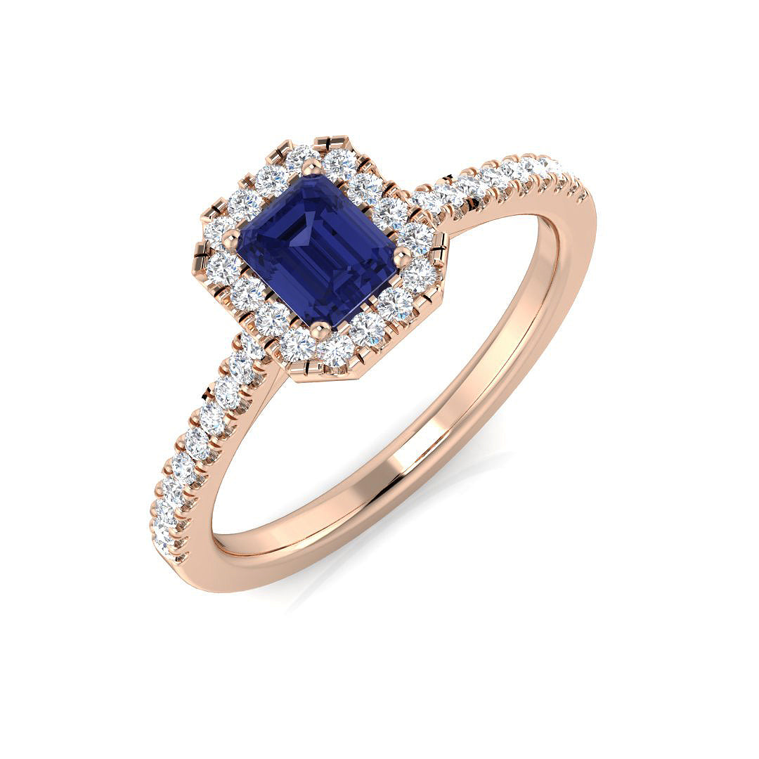 Radiant Multi Sapphire Ring