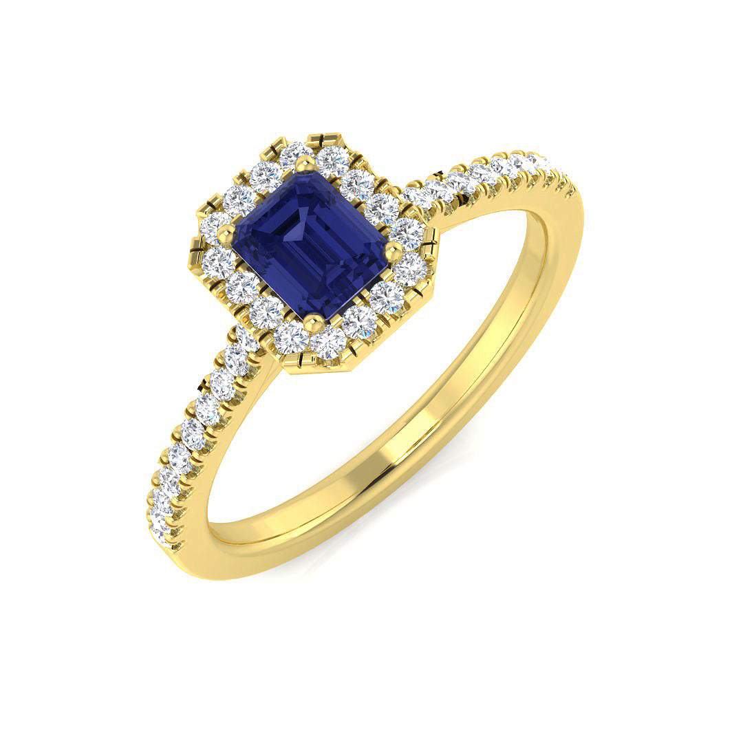 Radiant Multi Sapphire Ring