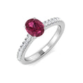 Oval Pink Tourmaline Ring