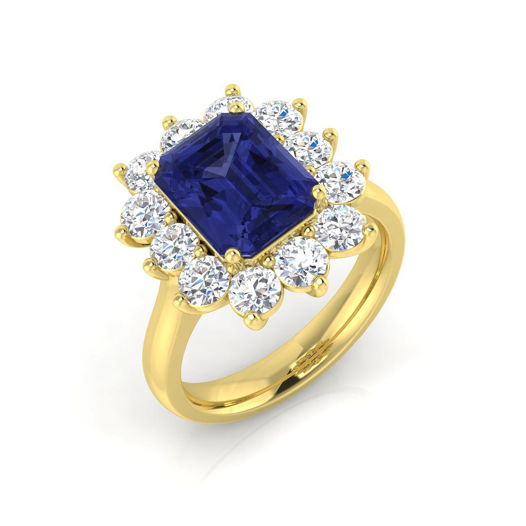 Emerald Cut Gemstone Ring
