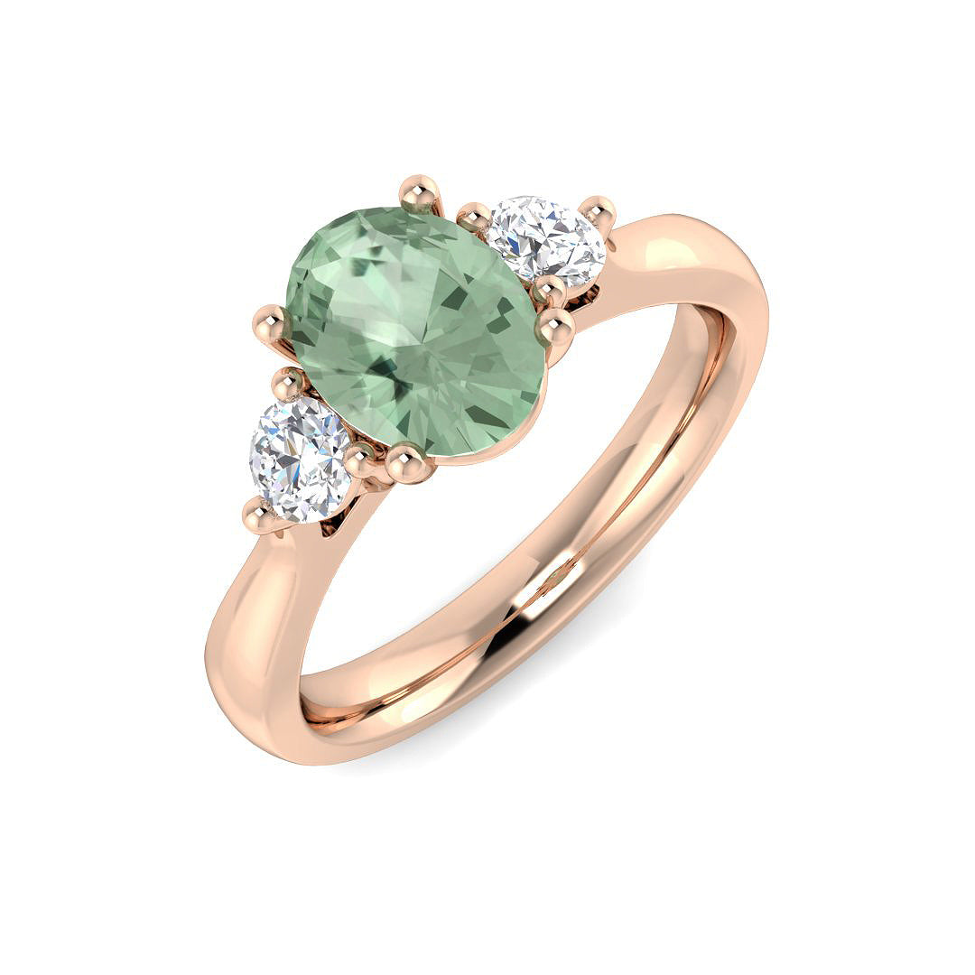 Oval Gemstone Ring