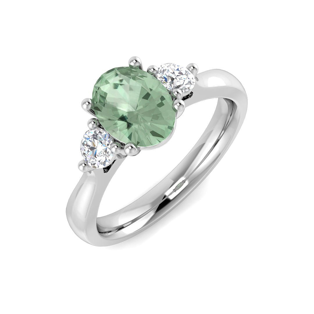 Oval Gemstone Ring