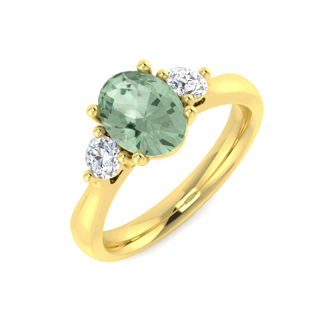 Oval Gemstone Ring