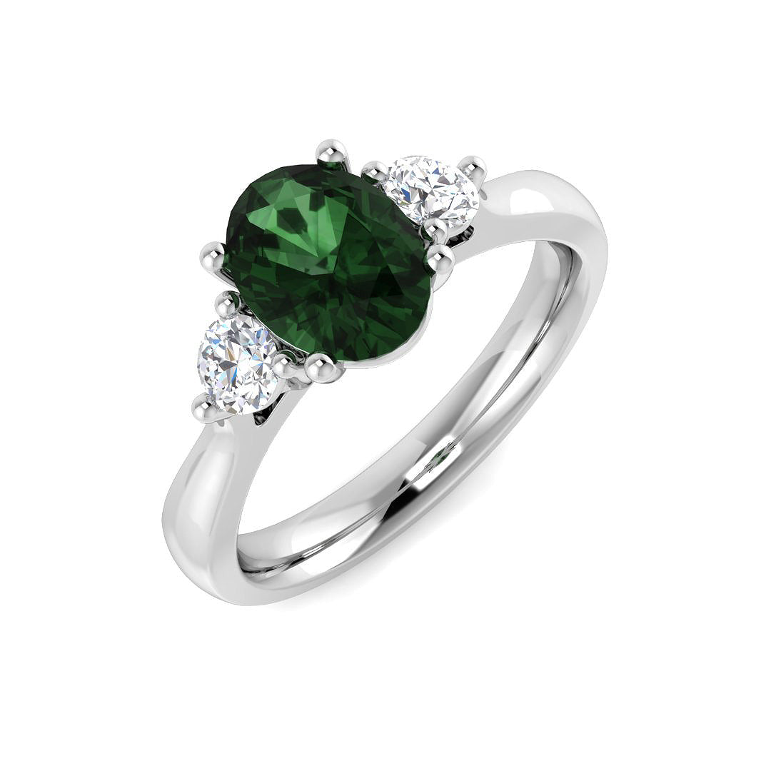 Oval Gemstone Ring