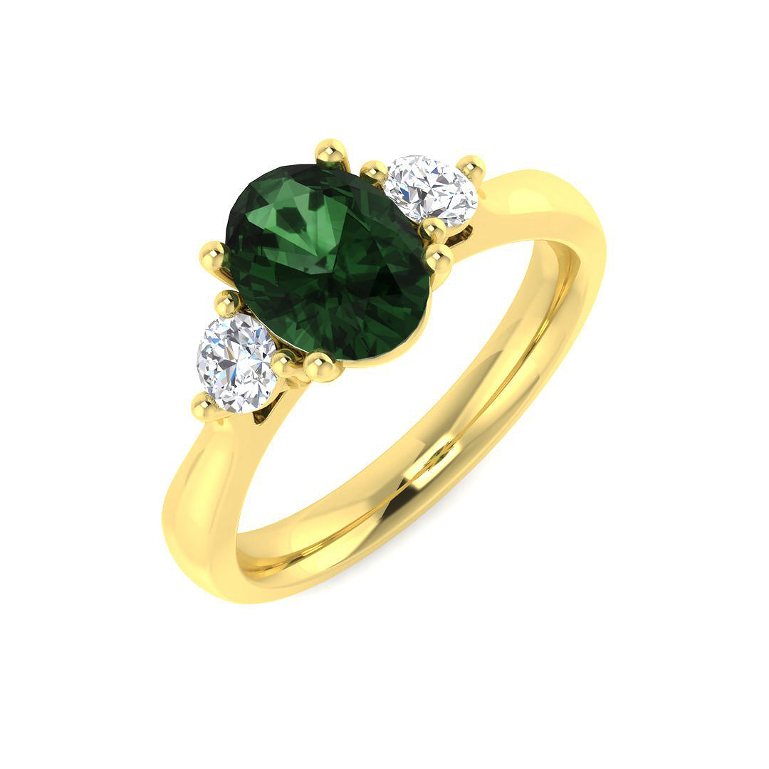 Oval Gemstone Ring