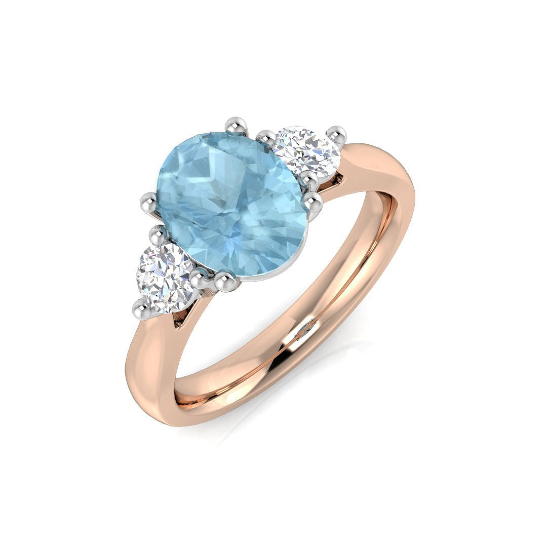 Oval Aquamarine Ring