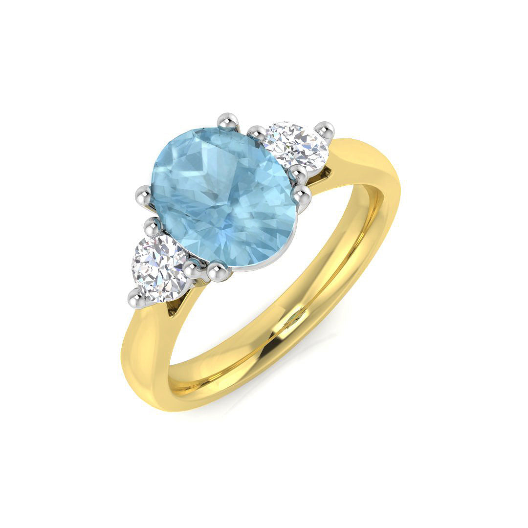 Oval Aquamarine Ring