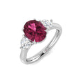 Oval Pink Tourmaline Ring
