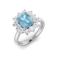 Emerald Cut Aquamarine Ring