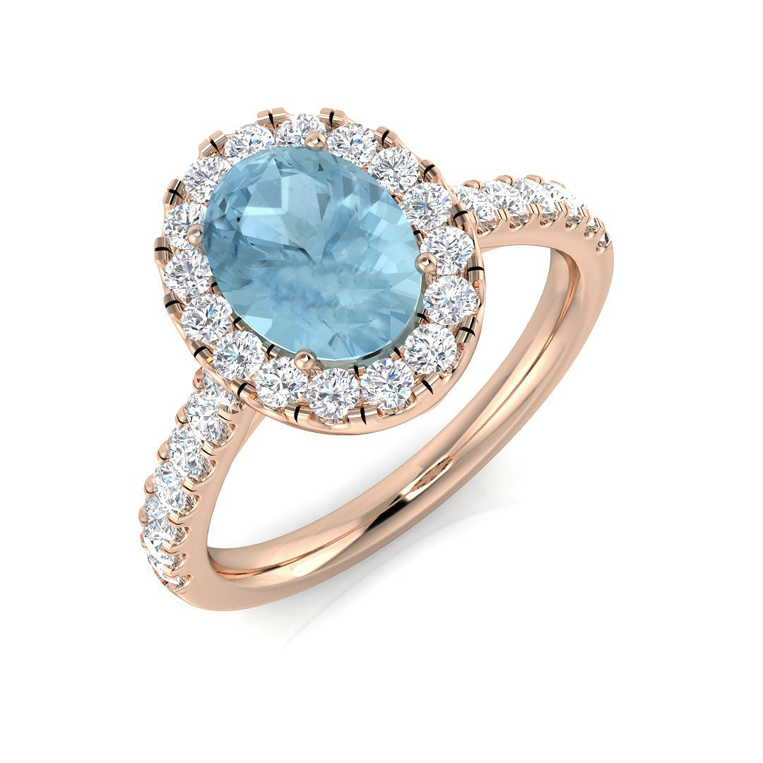 Oval Aquamarine Ring