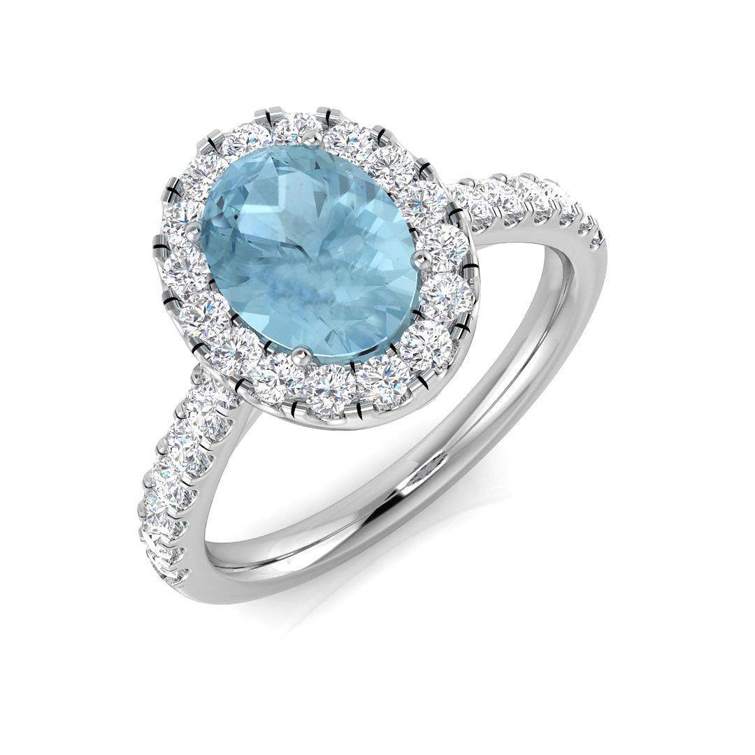 Oval Aquamarine Ring