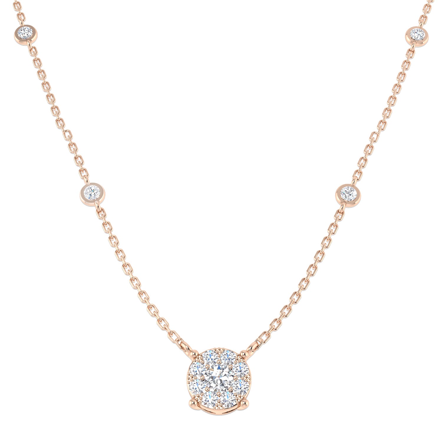 Round Diamond Necklace