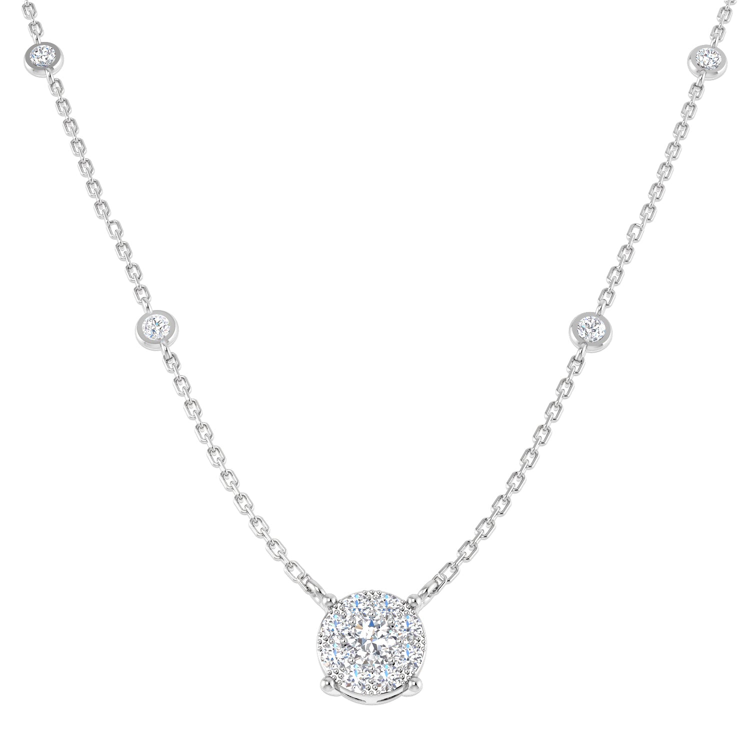 Round Diamond Necklace