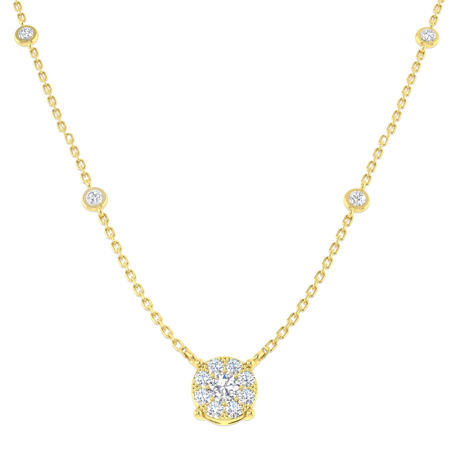 Round Diamond Necklace