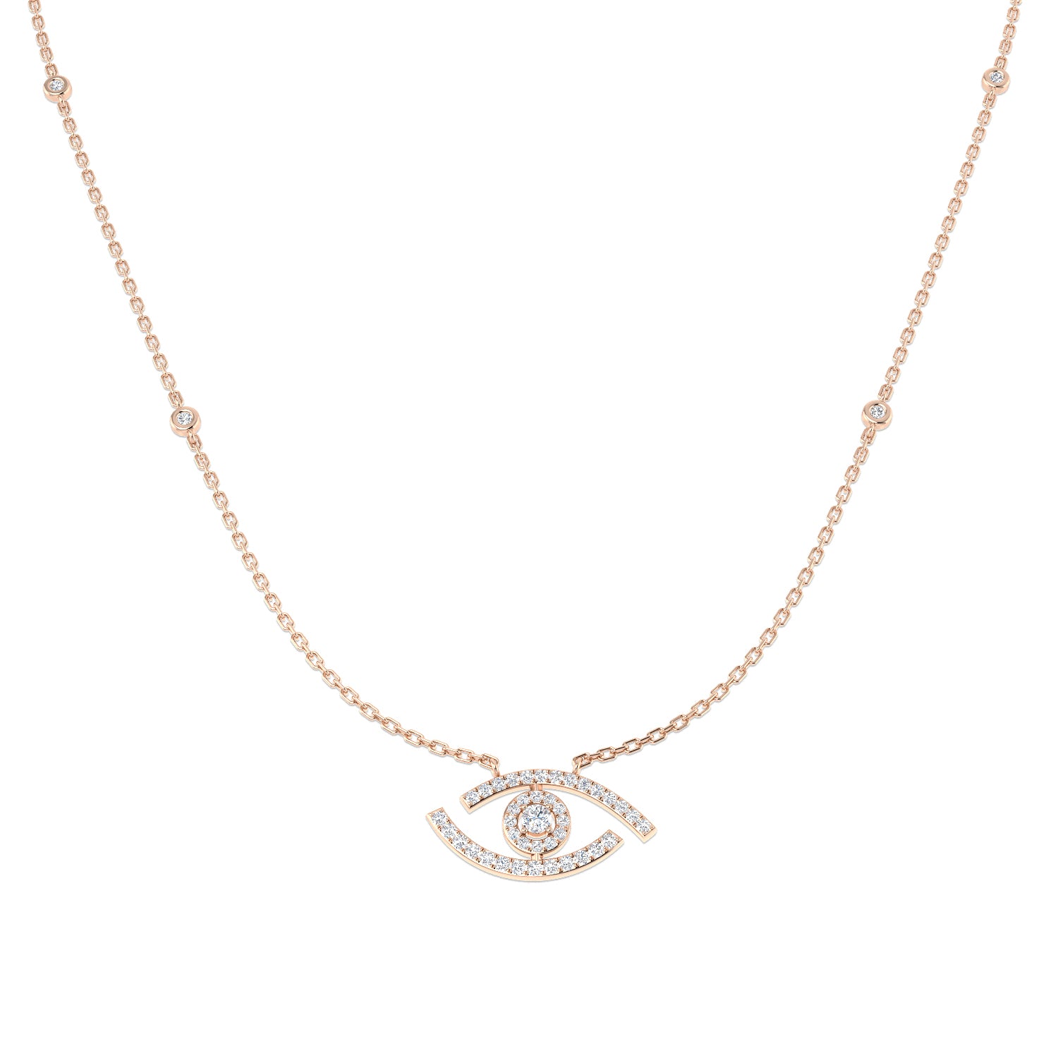 Round Diamond Necklace