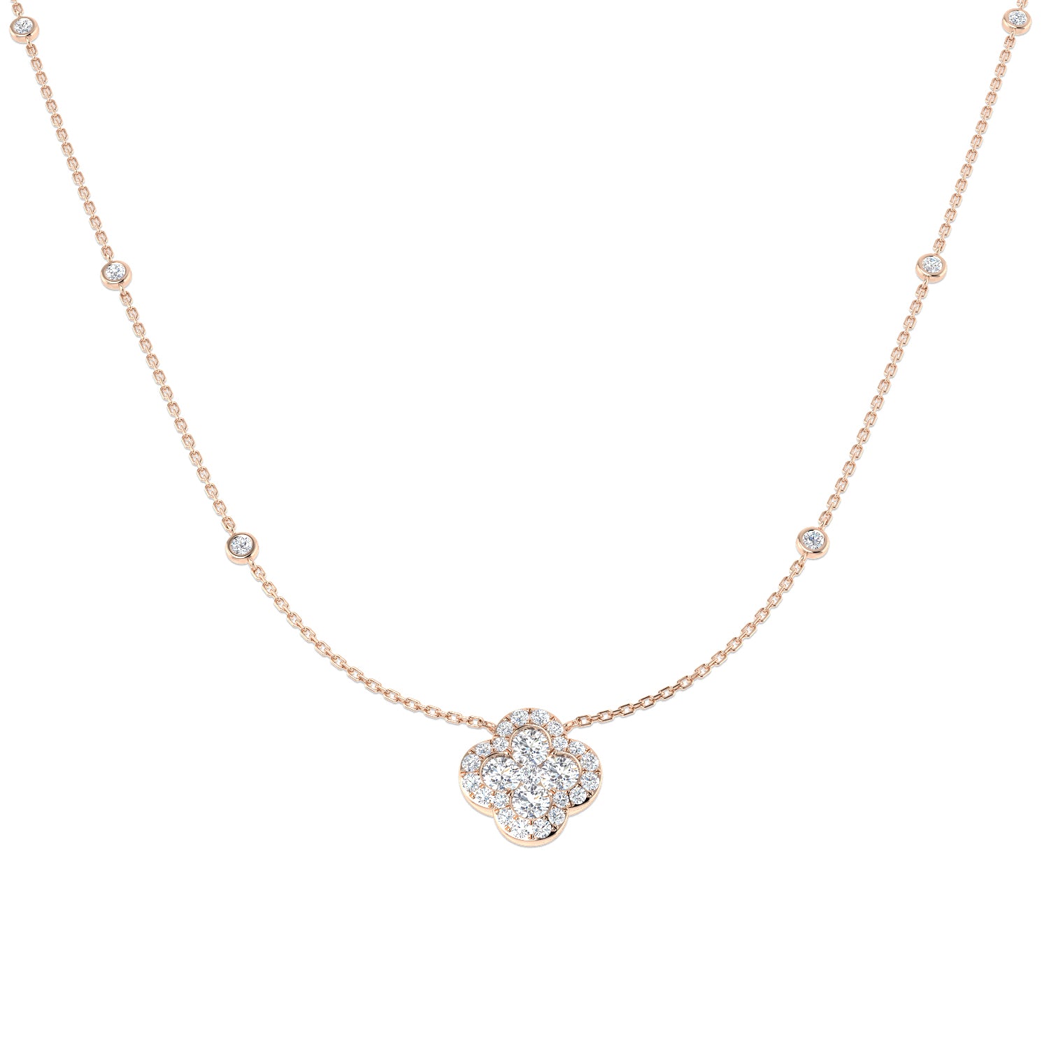 Round Diamond Necklace