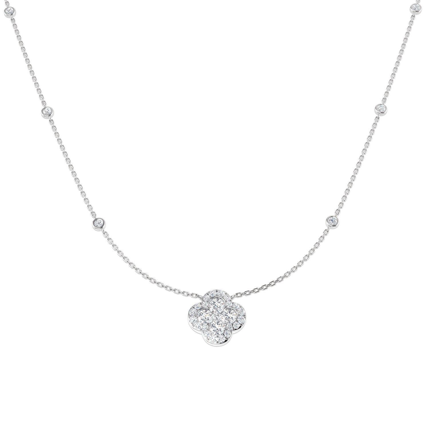 Round Diamond Necklace