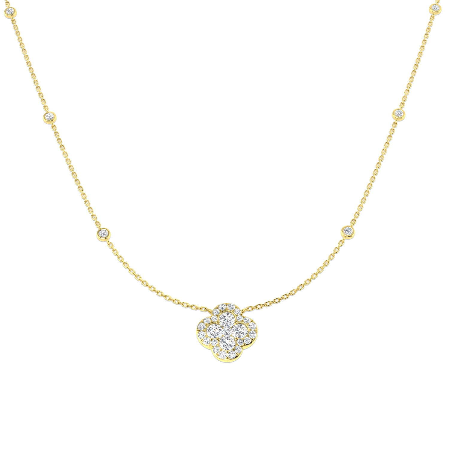 Round Diamond Necklace