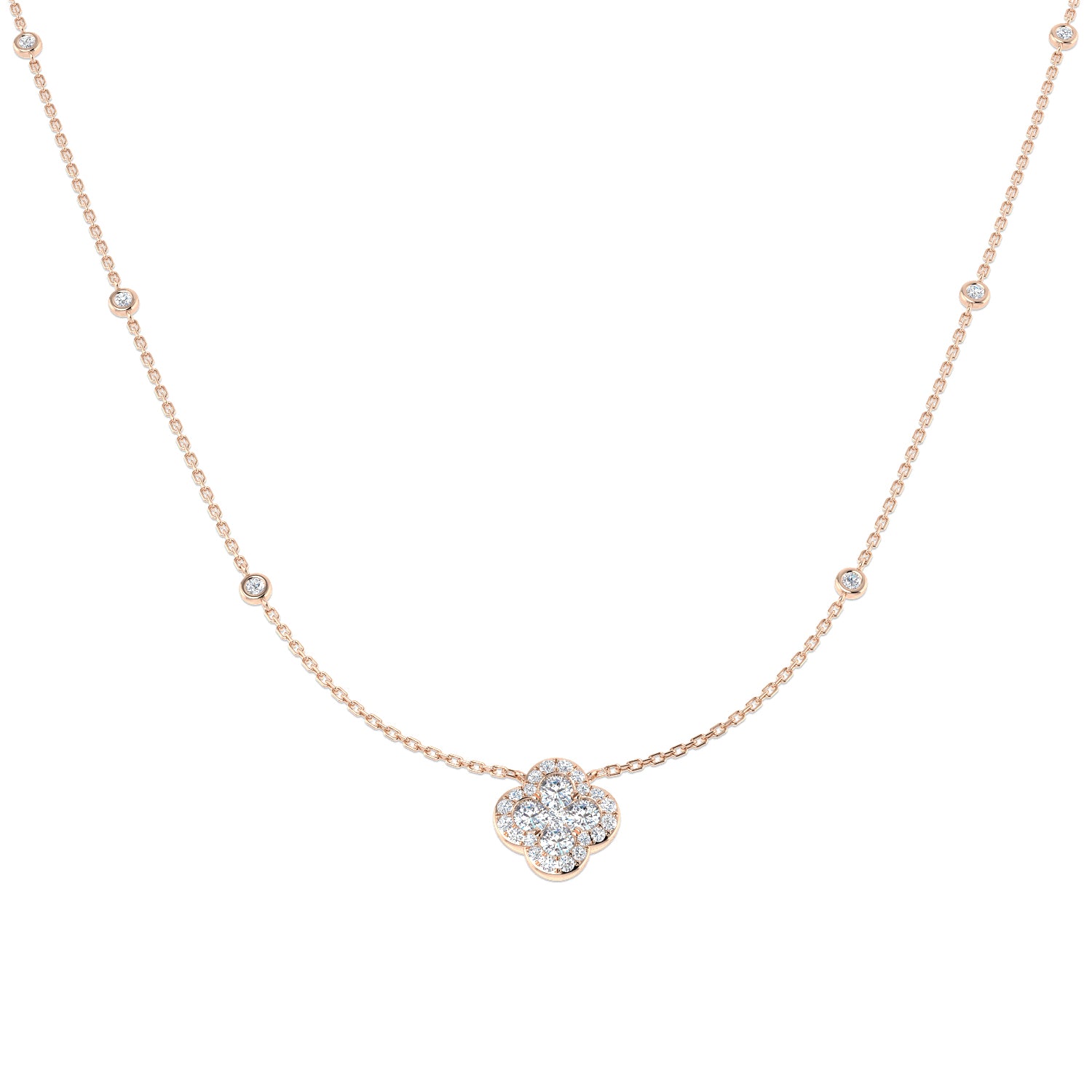 Round Diamond Necklace