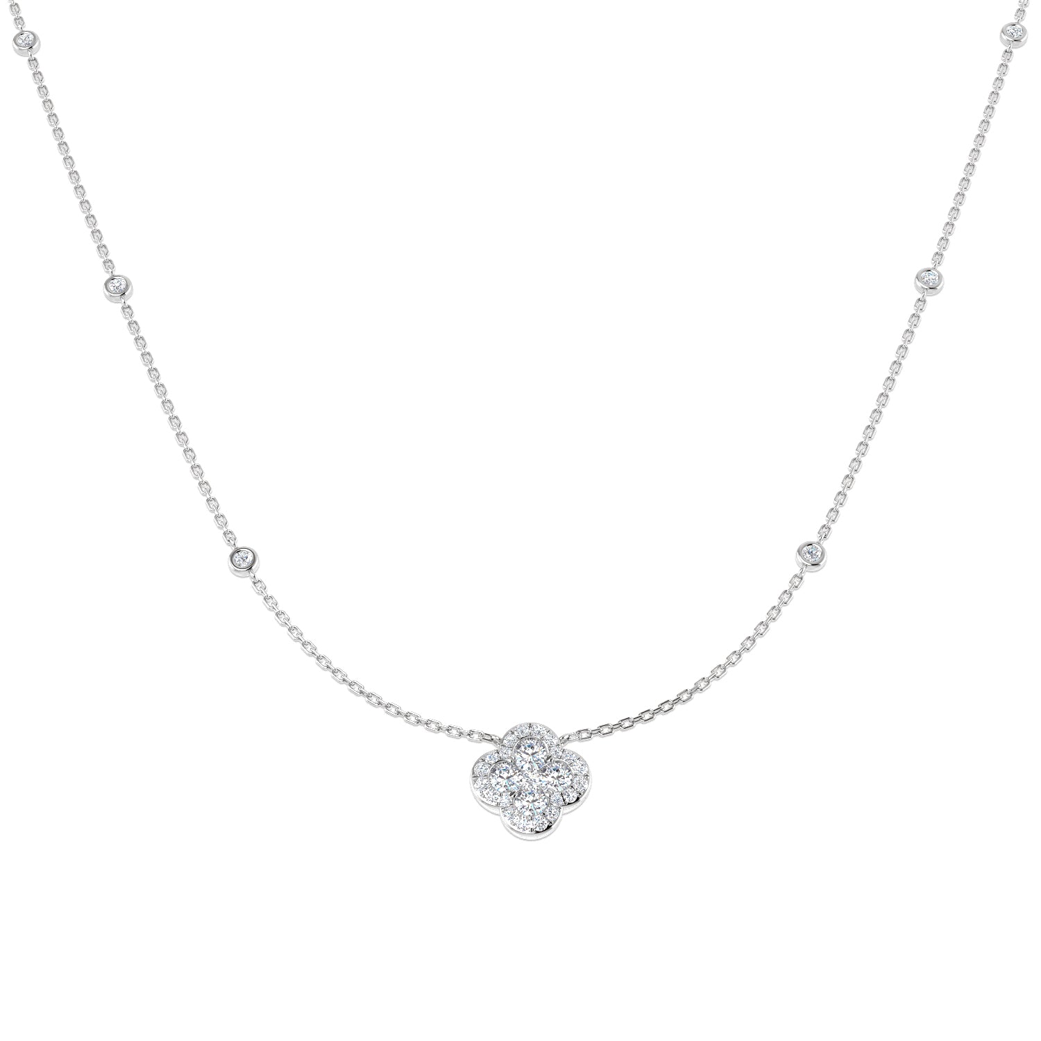 Round Diamond Necklace