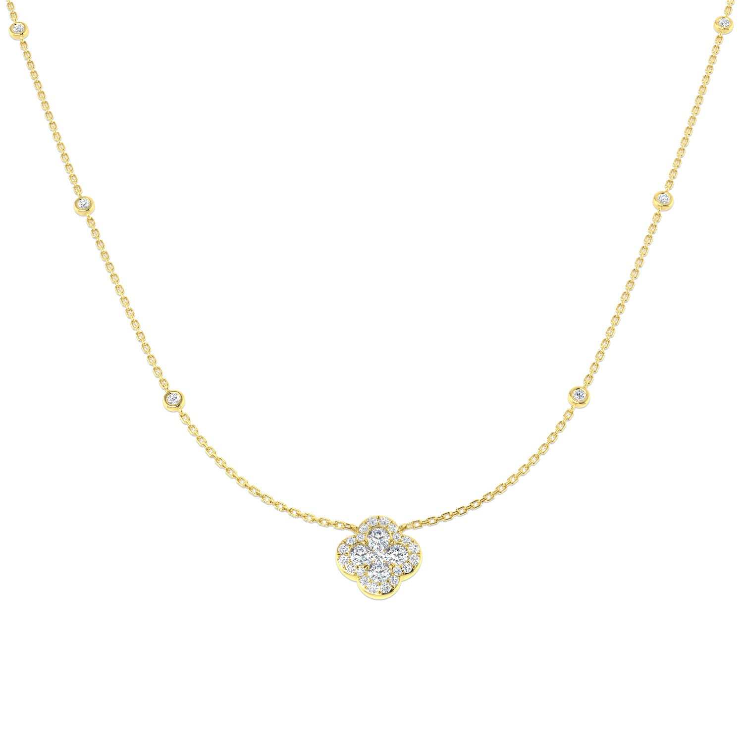 Round Diamond Necklace