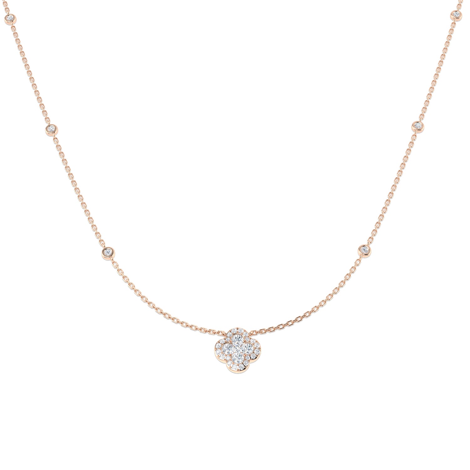 Round Diamond Necklace