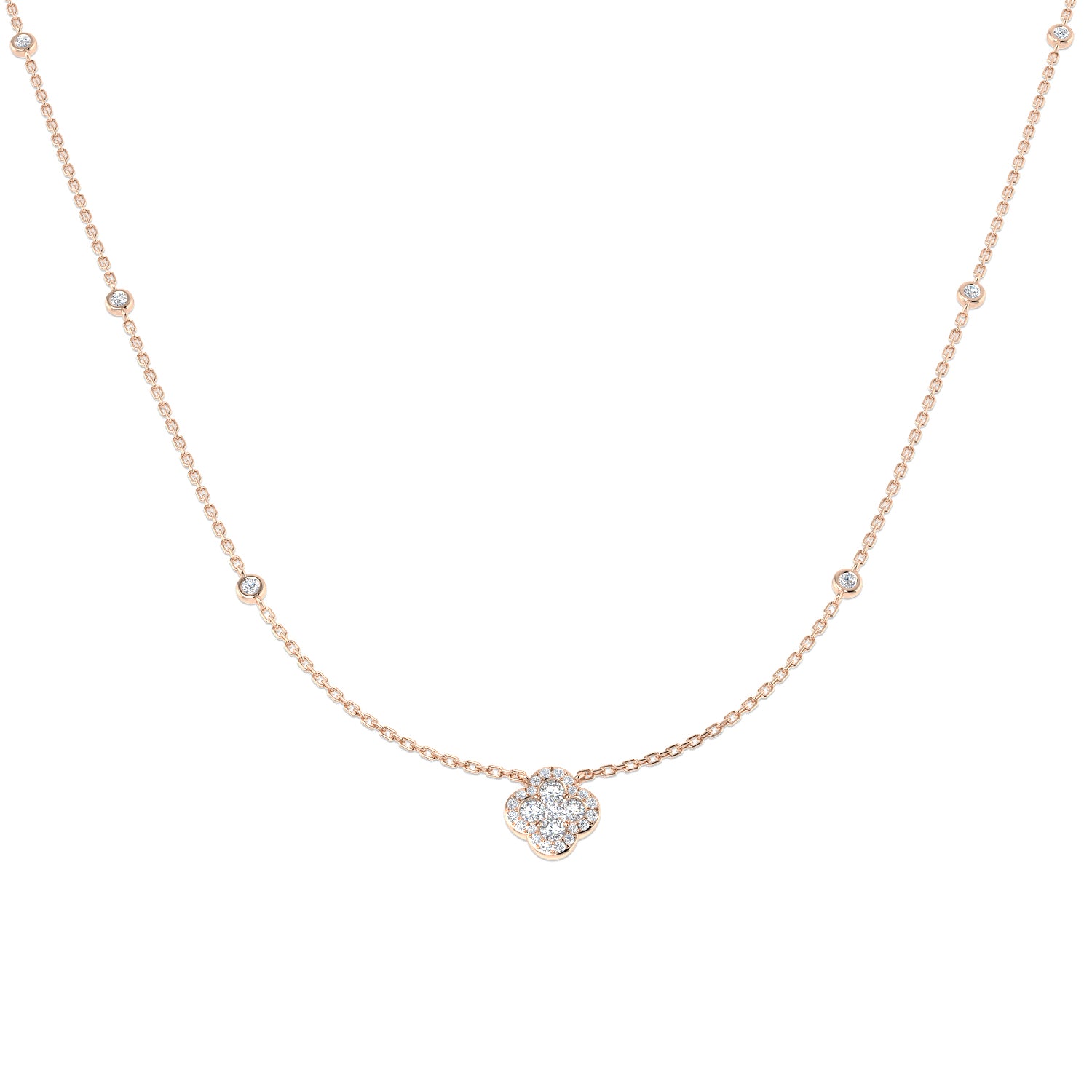 Round Diamond Necklace