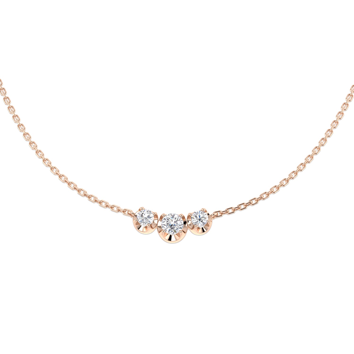 Round Diamond Necklace