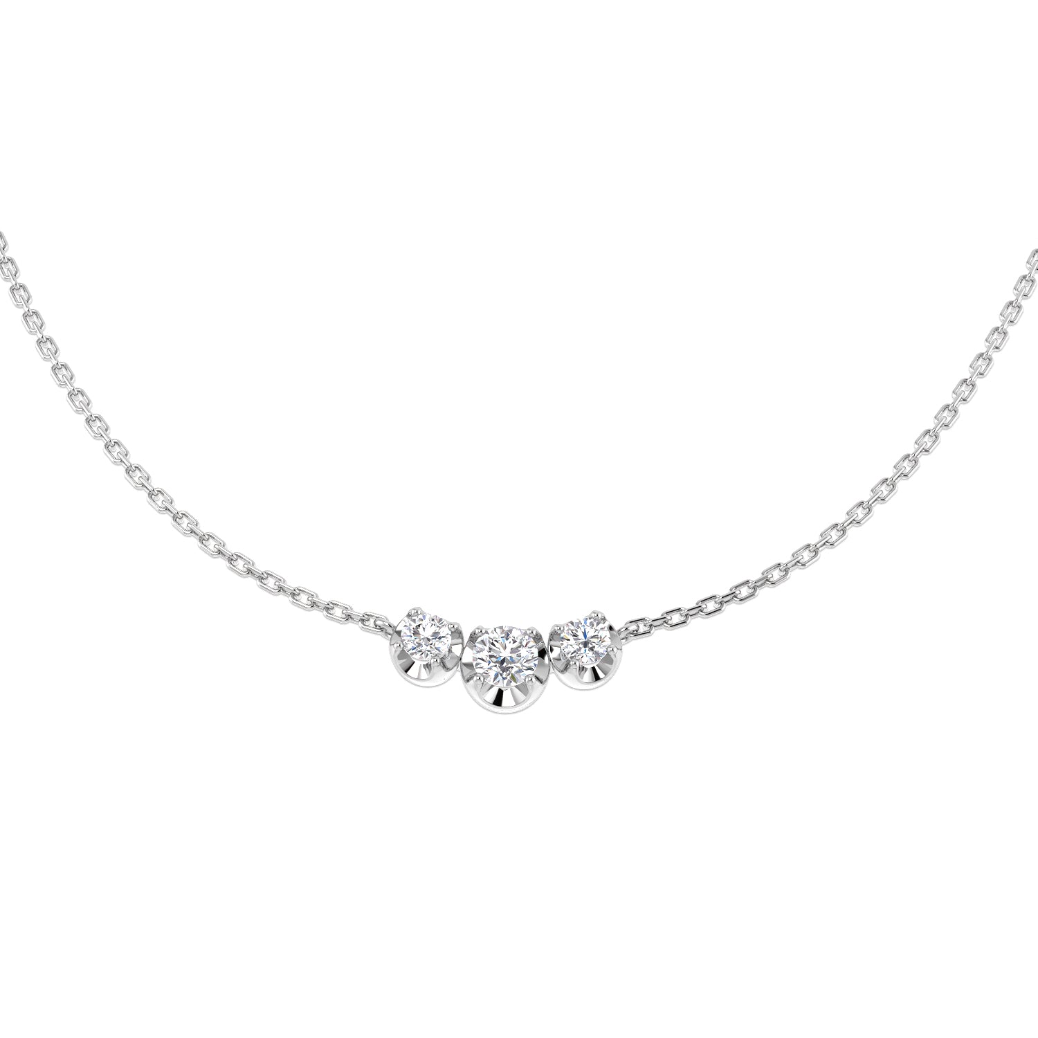 Round Diamond Necklace