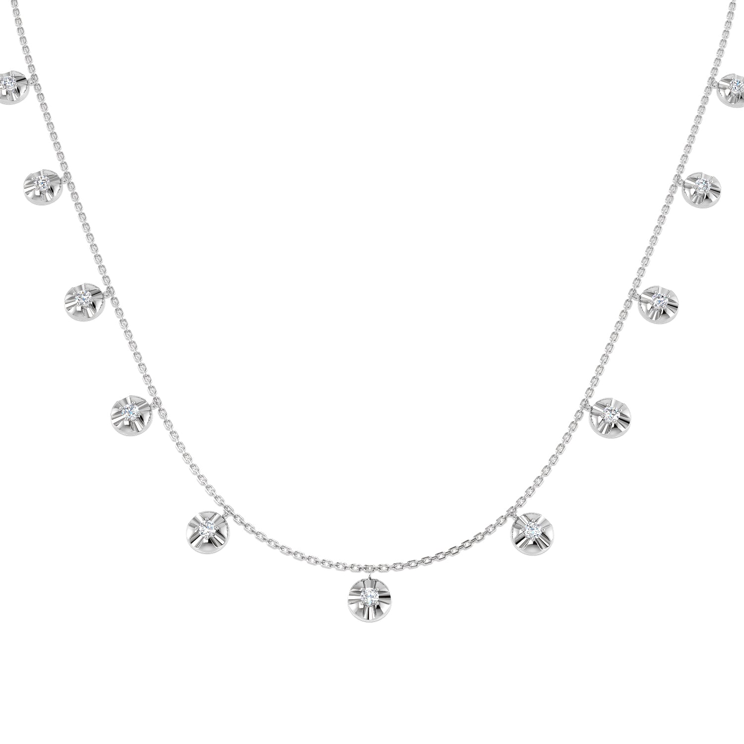 Round Diamond Necklace