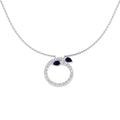 Pear Blue Sapphire Necklace