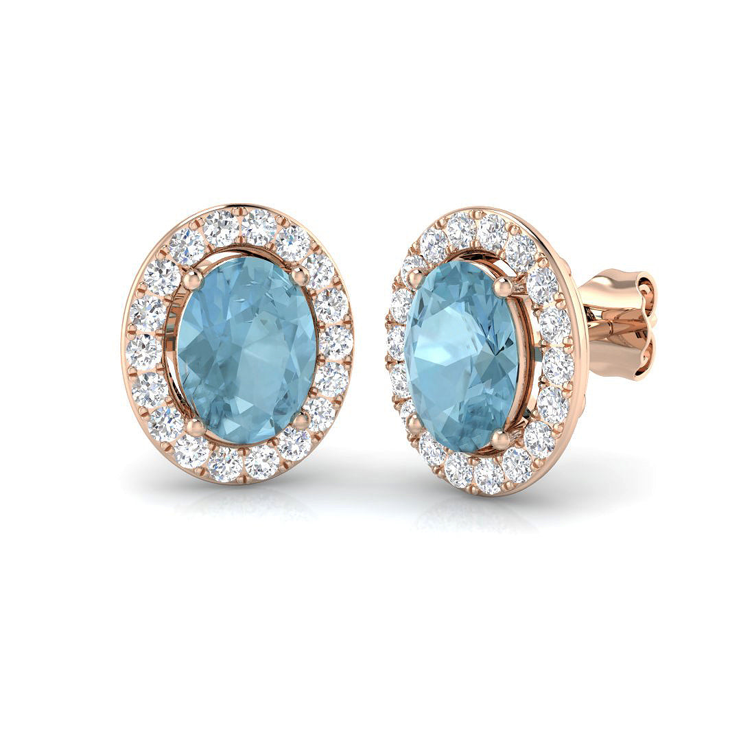 Oval Gemstone Earrings