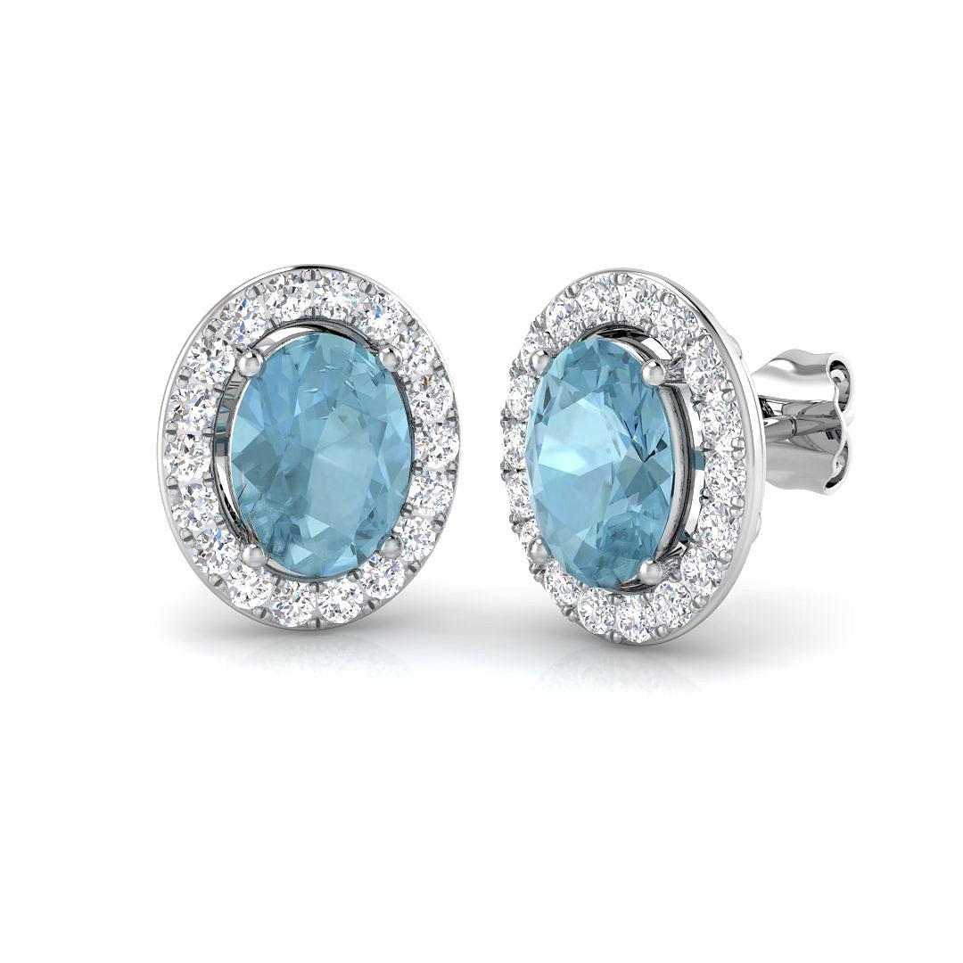 Oval Gemstone Earrings