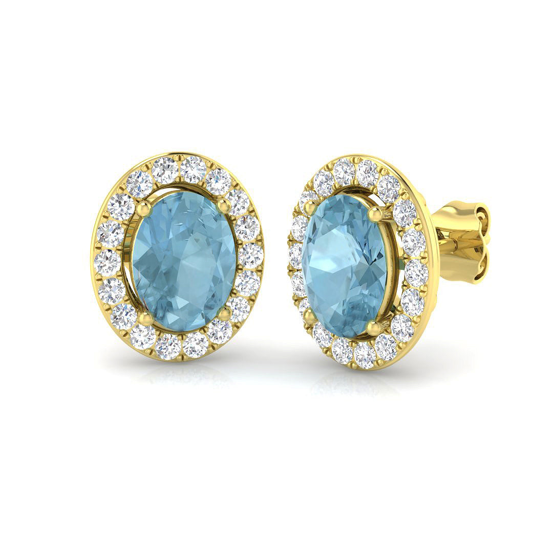 Oval Gemstone Earrings