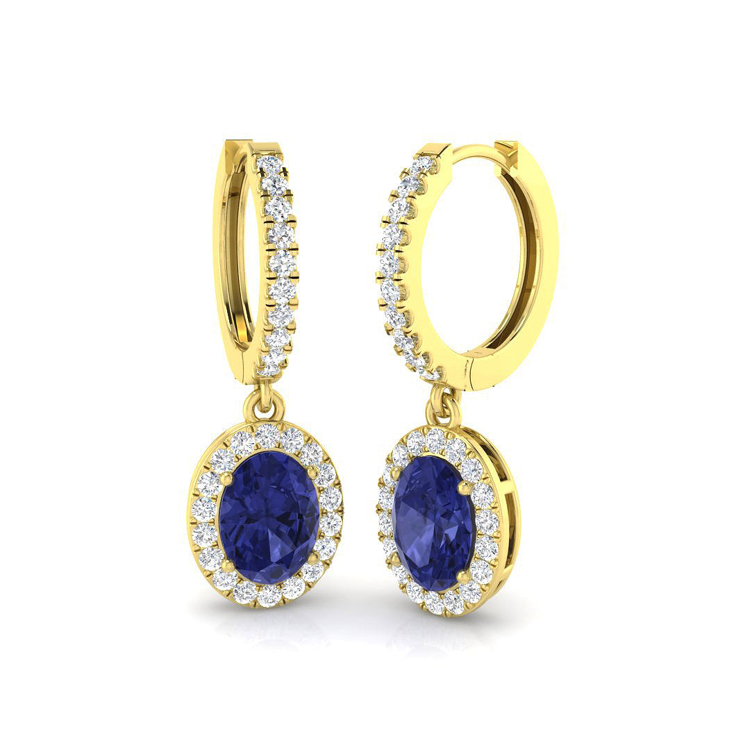 Oval Tanzanite Earrings